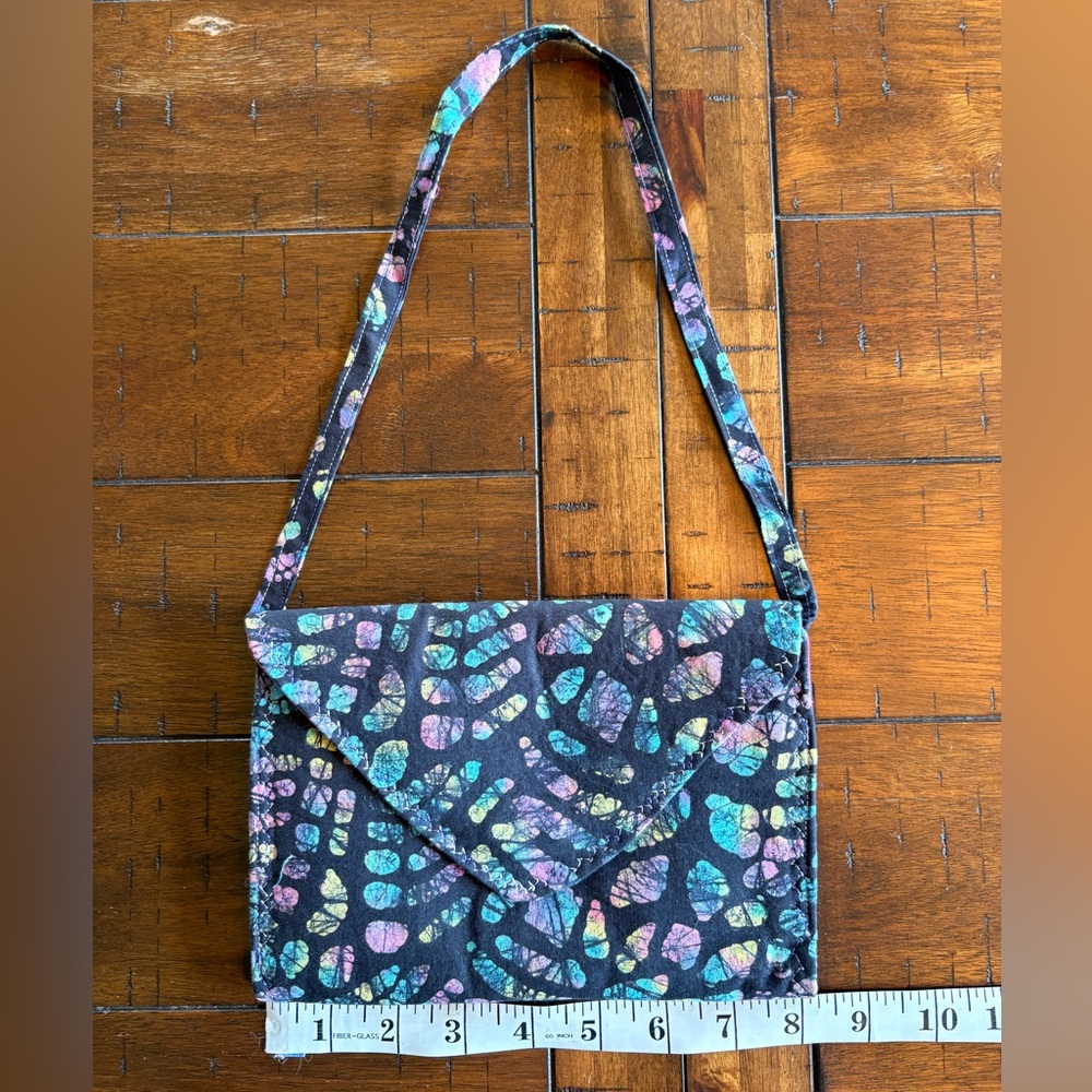 Handmade Batik Cotton Fabric Purse/Clutch - Boho, Granola, Natural, Naturecore